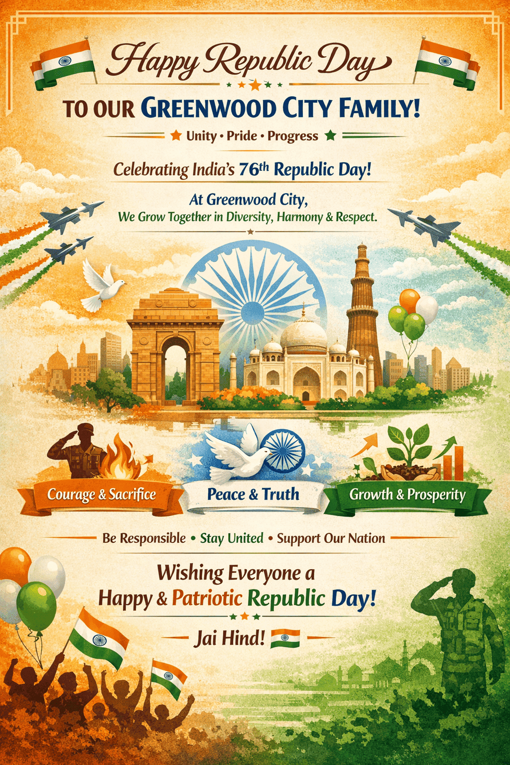 Happy Republic Day to Our Greenwood City Family!