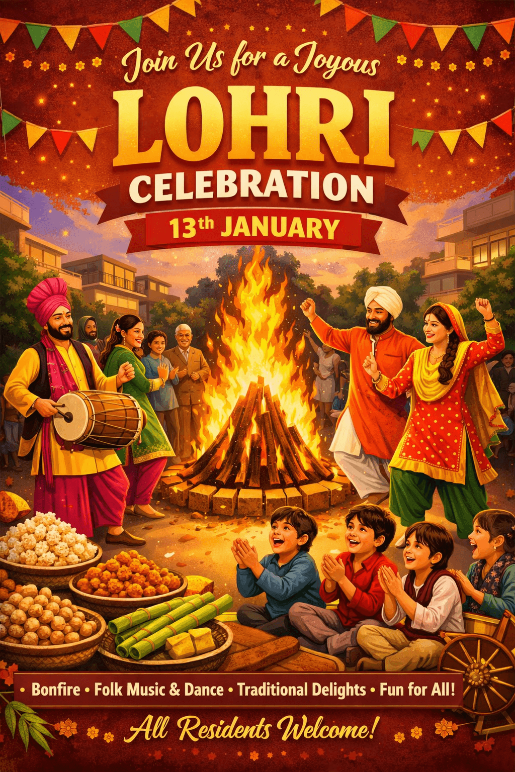 🌟 Lohri Celebration – 13 January 🔥